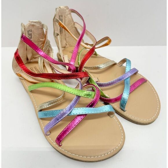 Harper Canyon Kids Sandals Size 4M Multicolor Open Toe Gladiator Style NEW - Picture 1 of 7